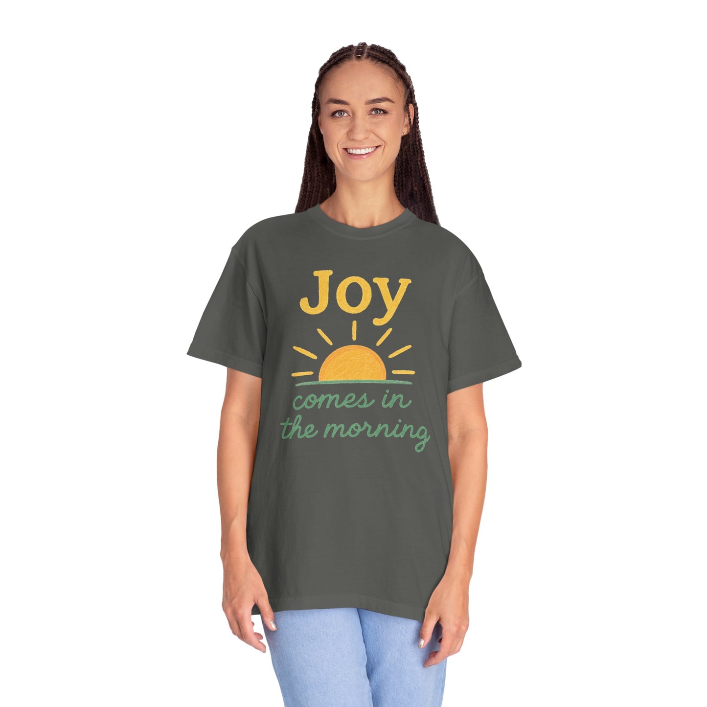 Joy Comes in the Morning T-shirt | Faith Scripture Tee Comfort Colors t-shirt