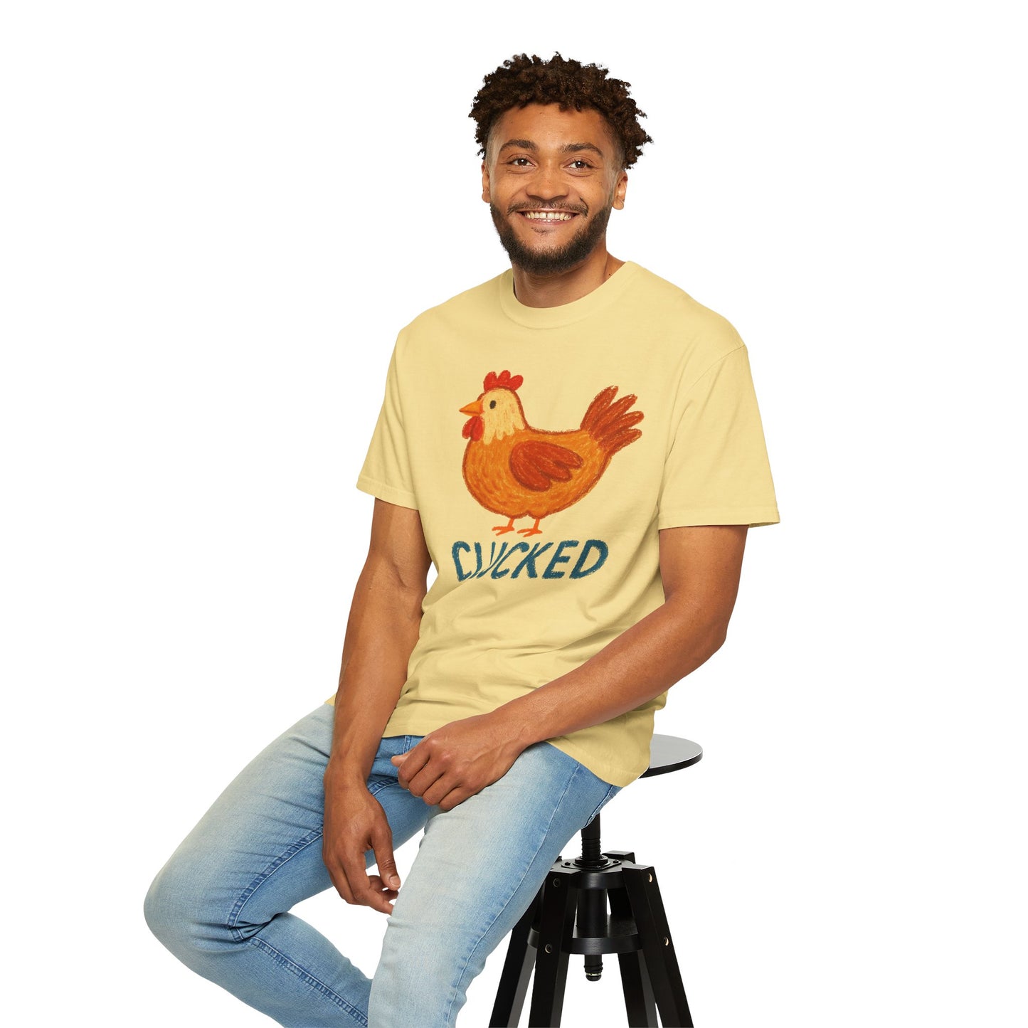 Clucked Funny Chicken Lover Comfort Colors T-Shirt, Chicken Graphic Tee, Unisex Tee, Garment-Dyed Shirt, Chicken Mom Gift, Animal Lover