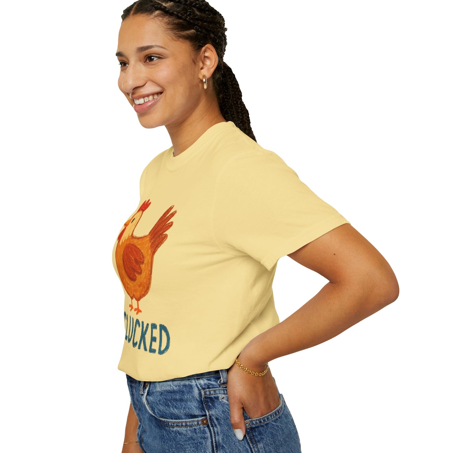 Clucked Funny Chicken Lover Comfort Colors T-Shirt, Chicken Graphic Tee, Unisex Tee, Garment-Dyed Shirt, Chicken Mom Gift, Animal Lover