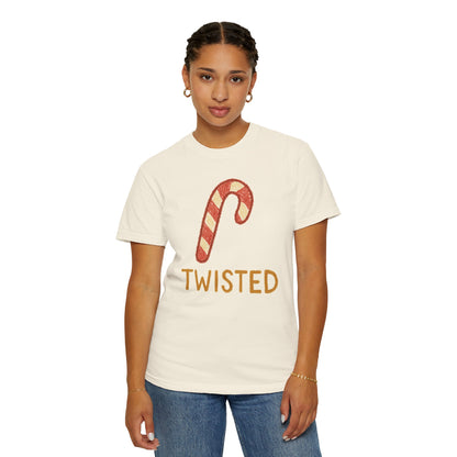 Candy Cane Twist T-shirt | Christmas Comfort Colors garment-dyed T-shirt
