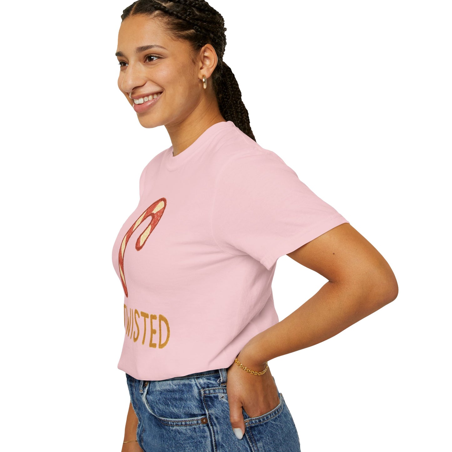 Candy Cane Twist T-shirt | Christmas Comfort Colors garment-dyed T-shirt
