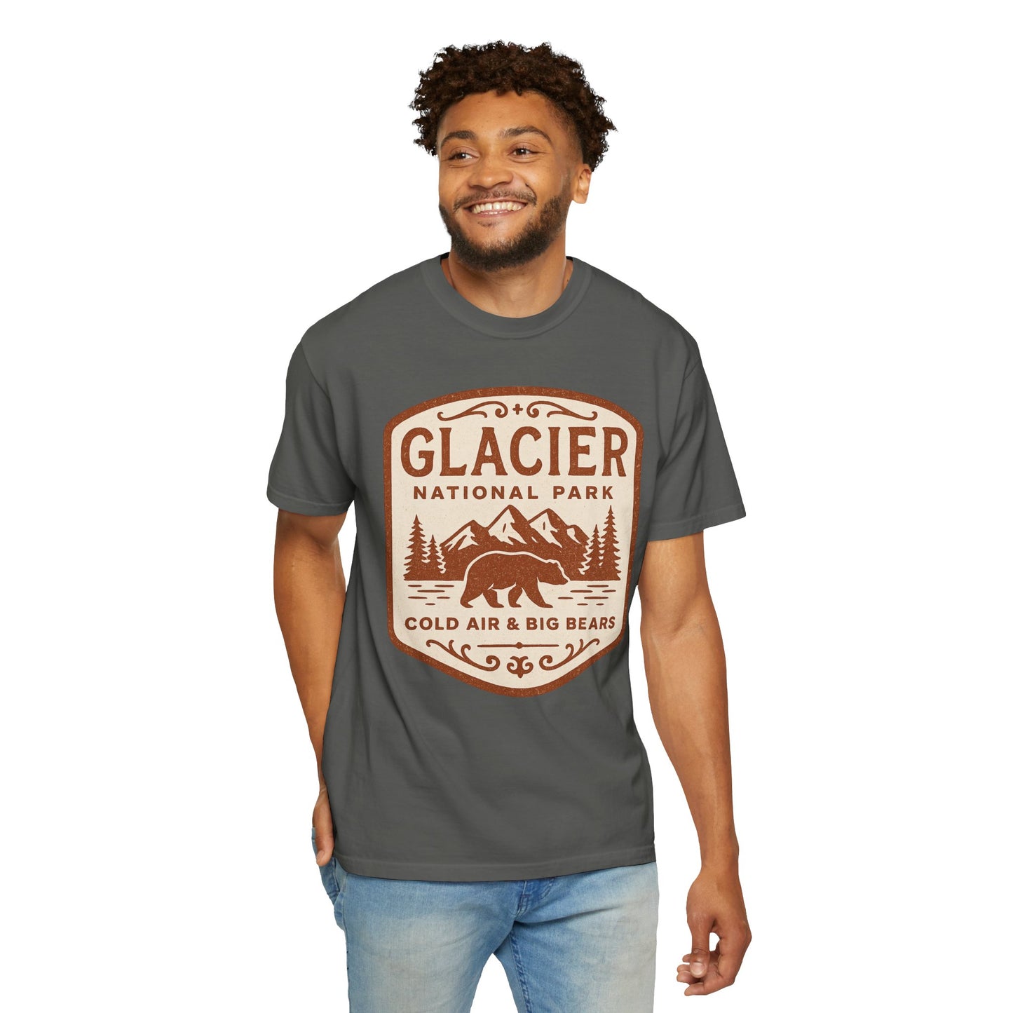 Glacier National Park Comfort Colors T-shirt | Glacier Design, Outdoor Tee