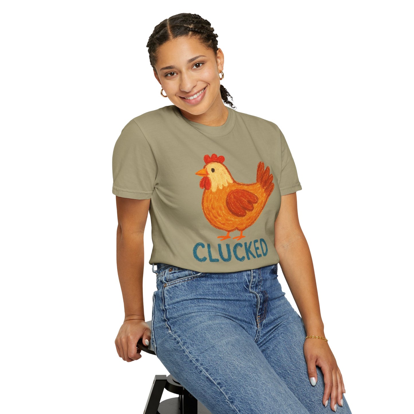 Clucked Funny Chicken Lover Comfort Colors T-Shirt, Chicken Graphic Tee, Unisex Tee, Garment-Dyed Shirt, Chicken Mom Gift, Animal Lover