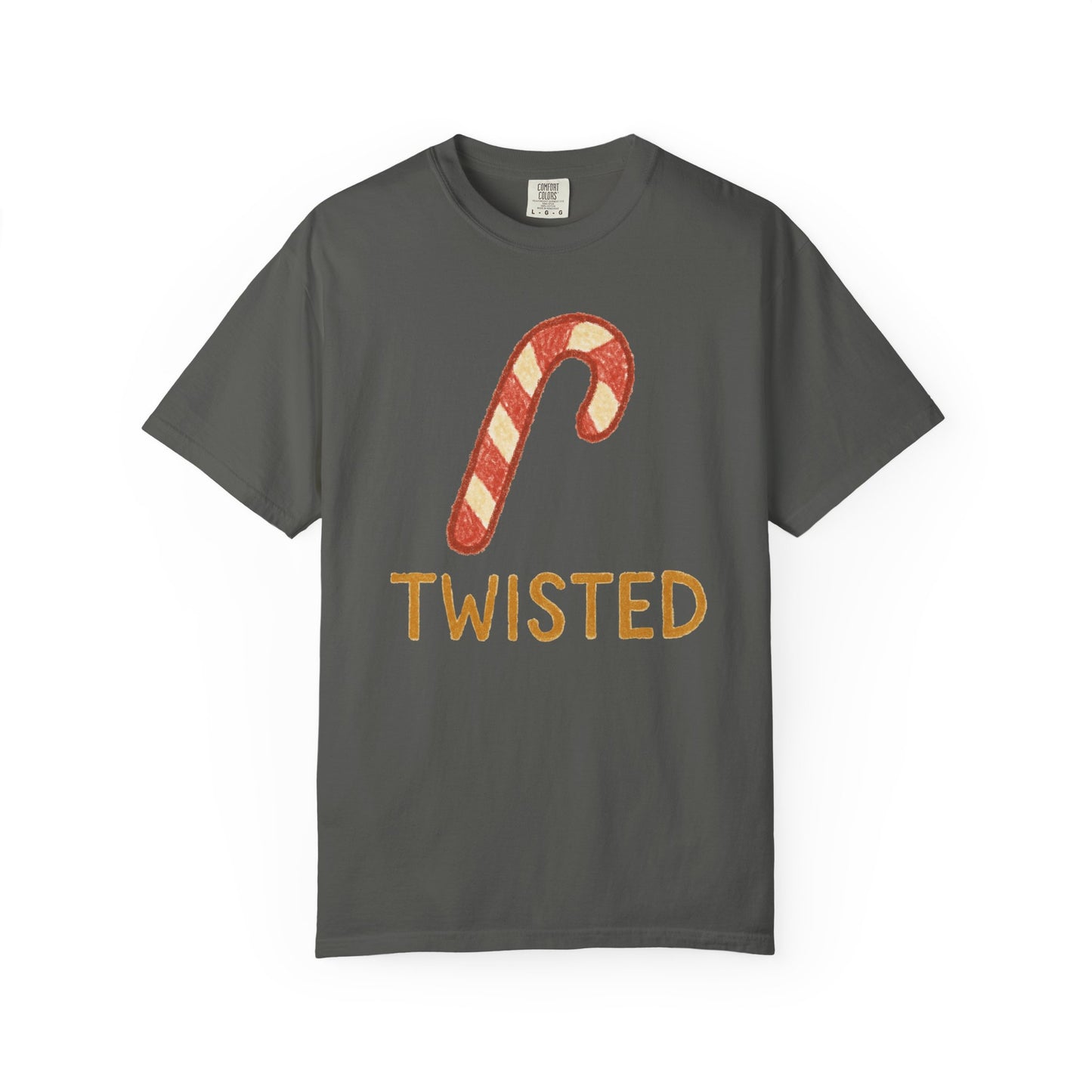 Candy Cane Twist T-shirt | Christmas Comfort Colors garment-dyed T-shirt