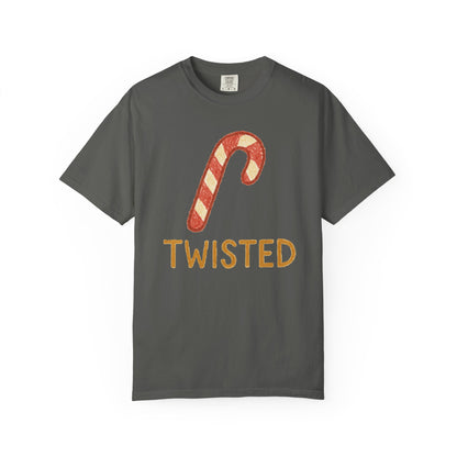 Candy Cane Twist T-shirt | Christmas Comfort Colors garment-dyed T-shirt
