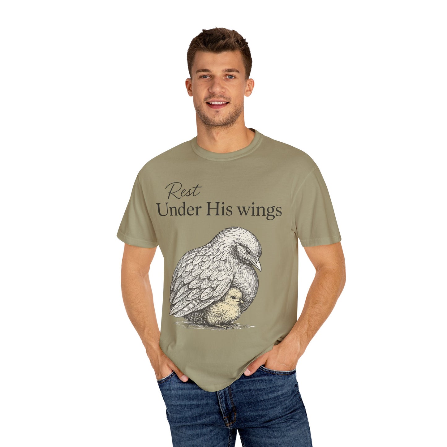 Under His Wings, Faith Comfort Colors T-shirt