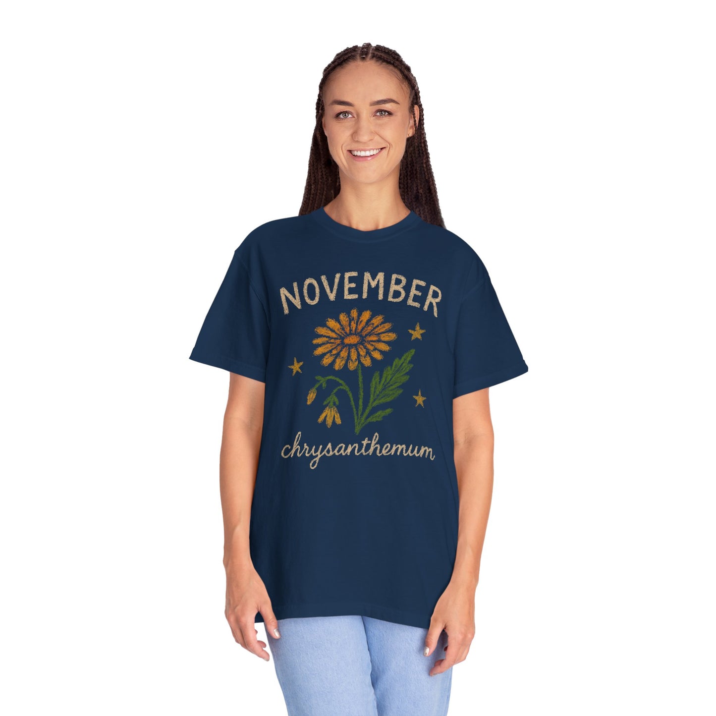 November birth flower Comfort Colors T-shirt