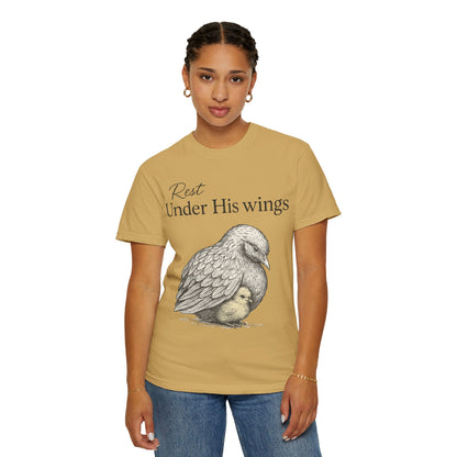 Under His Wings, Faith Comfort Colors T-shirt