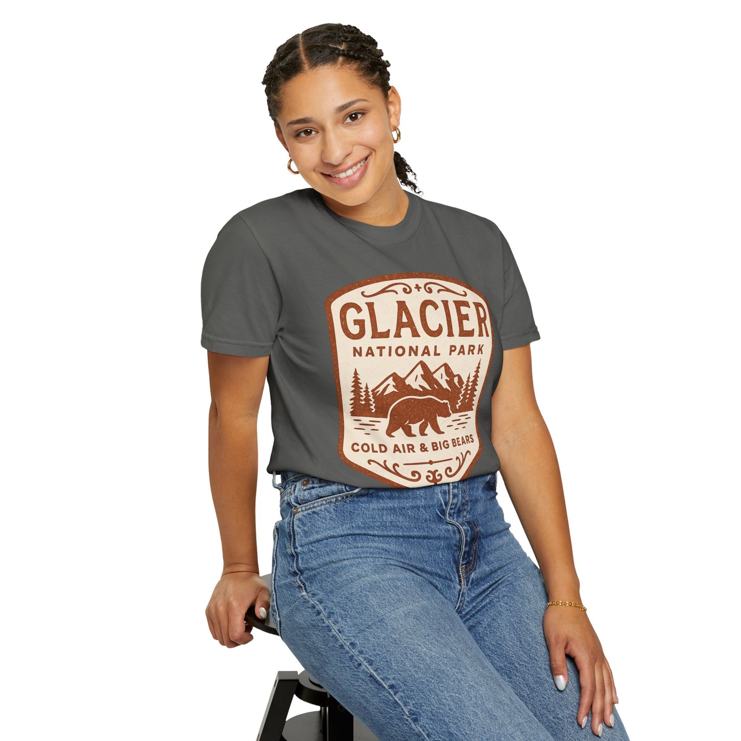 Glacier National Park Comfort Colors T-shirt | Glacier Design, Outdoor Tee