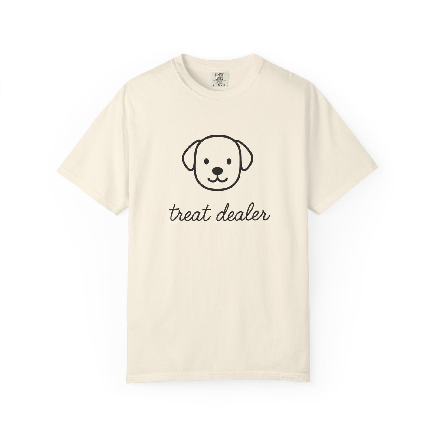 Treat Dealer Comfort Colors Unisex T-shirt, Dog Lover Shirt, Pet Owner Tee, Gift for Dog Mom, Casual Tee, Garment Dyed Tshirt