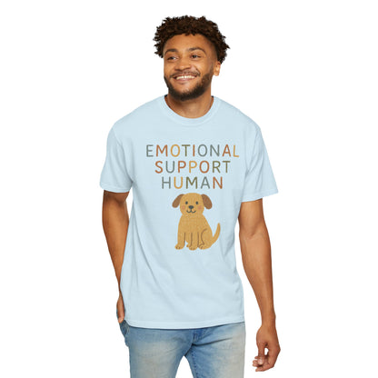 Emotional Support Human dog illustration T-Shirt | Cute Pet Lover Tee Comfort Colors T-shirt