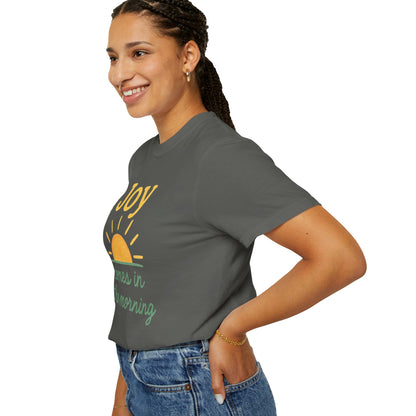 Joy Comes in the Morning T-shirt | Faith Scripture Tee Comfort Colors t-shirt