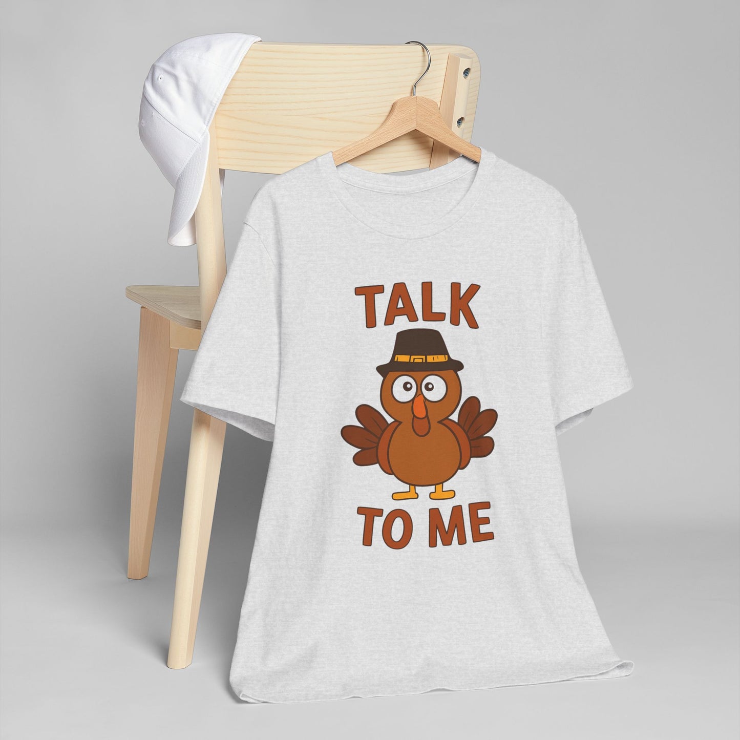 Talk To Me Turkey T-Shirt | Cute Thanksgiving Turkey Illustration