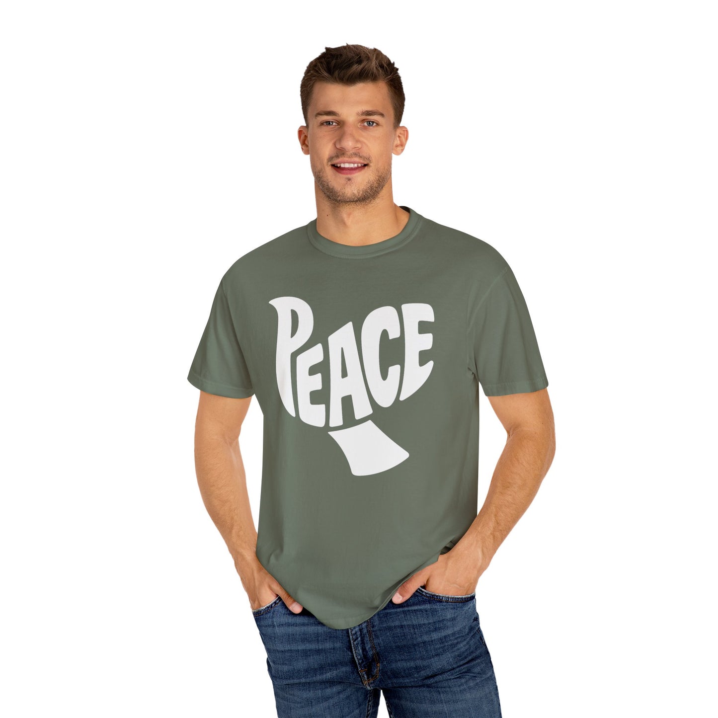 Dove Peace Comfort Colors Tee, Unisex Shirt for Dove Lovers, Peaceful Vibes Tee, Unique Gift for Peace Enthusiasts, Casual Dove Graphic Tee,
