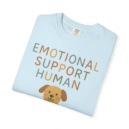 Emotional Support Human dog illustration T-Shirt | Cute Pet Lover Tee Comfort Colors T-shirt