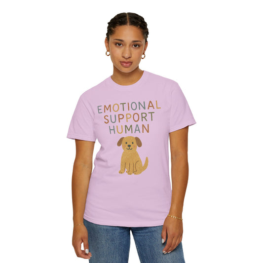 Emotional Support Human dog illustration T-Shirt | Cute Pet Lover Tee Comfort Colors T-shirt