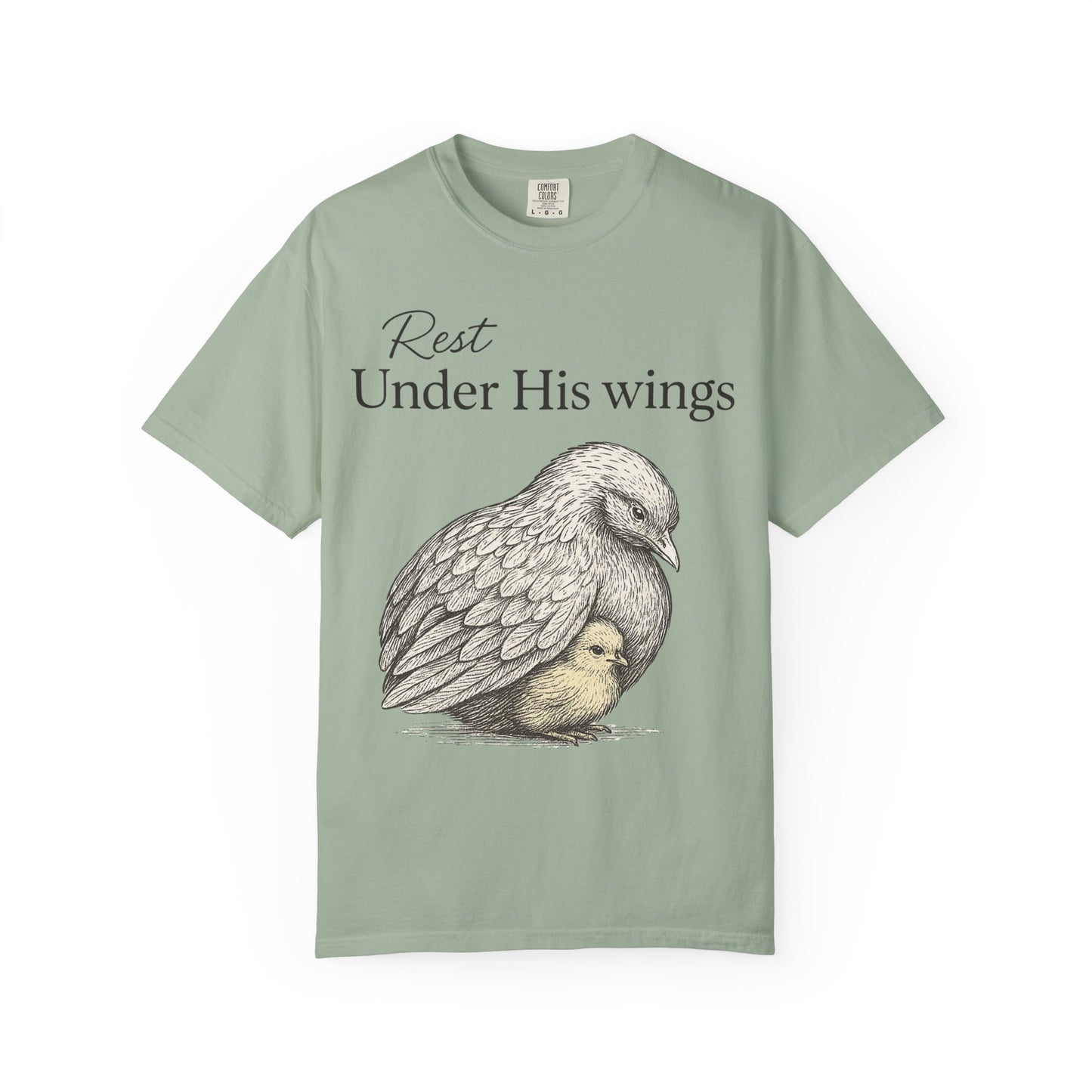 Under His Wings, Faith Comfort Colors T-shirt
