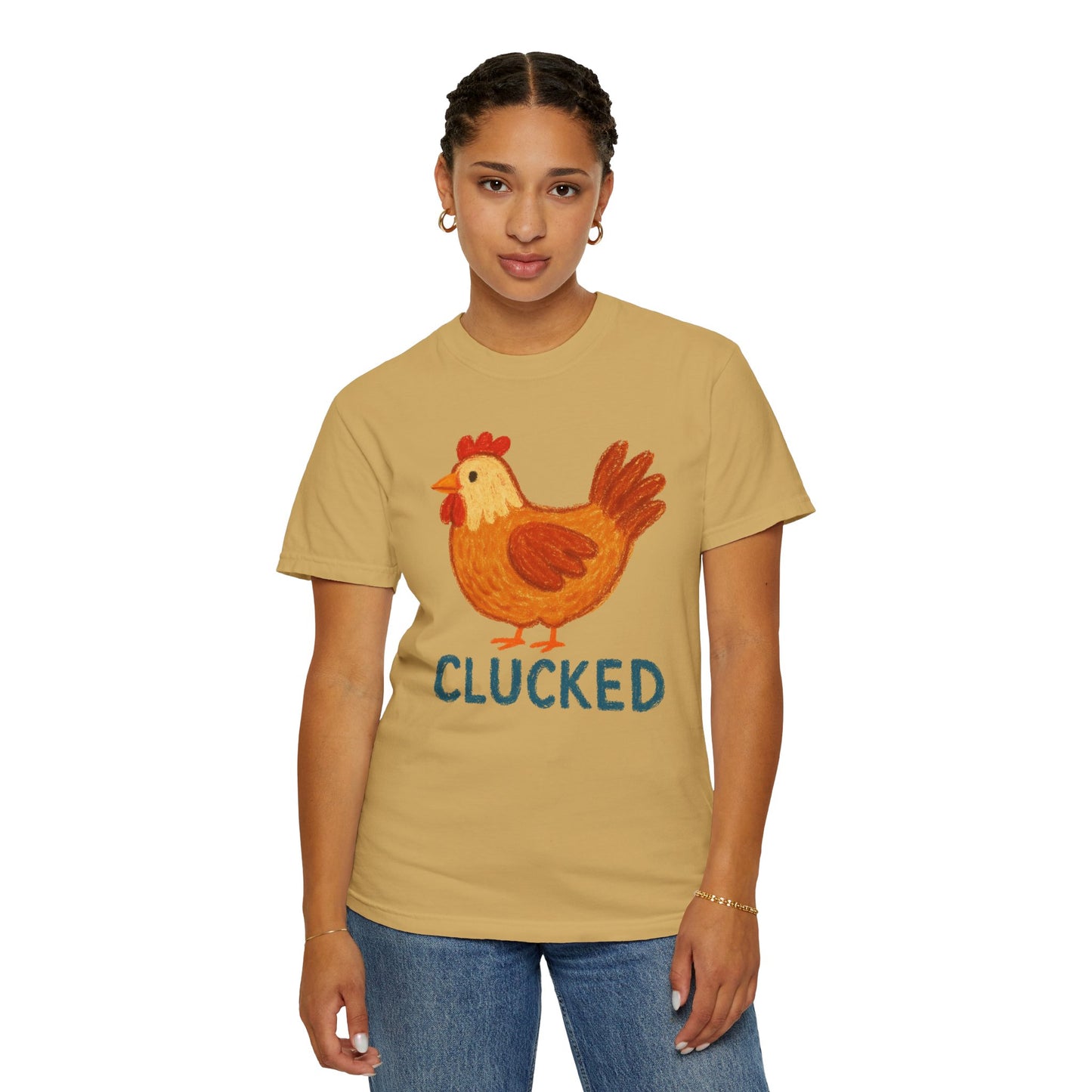 Clucked Funny Chicken Lover Comfort Colors T-Shirt, Chicken Graphic Tee, Unisex Tee, Garment-Dyed Shirt, Chicken Mom Gift, Animal Lover