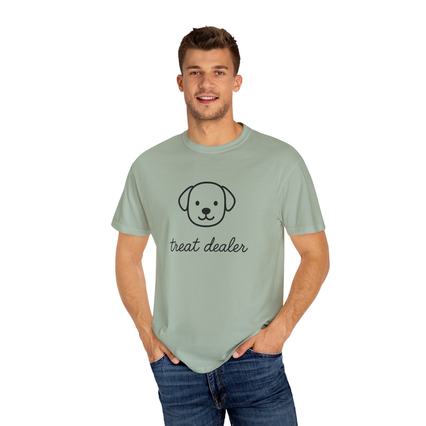 Treat Dealer Comfort Colors Unisex T-shirt, Dog Lover Shirt, Pet Owner Tee, Gift for Dog Mom, Casual Tee, Garment Dyed Tshirt
