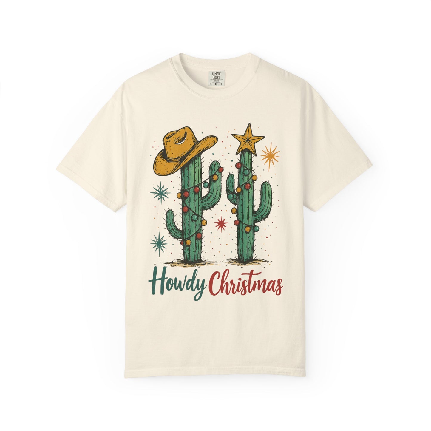 Unisex Garment-Dyed T-shirt, Western Comfort Colors tshirt, Howdy Christmas