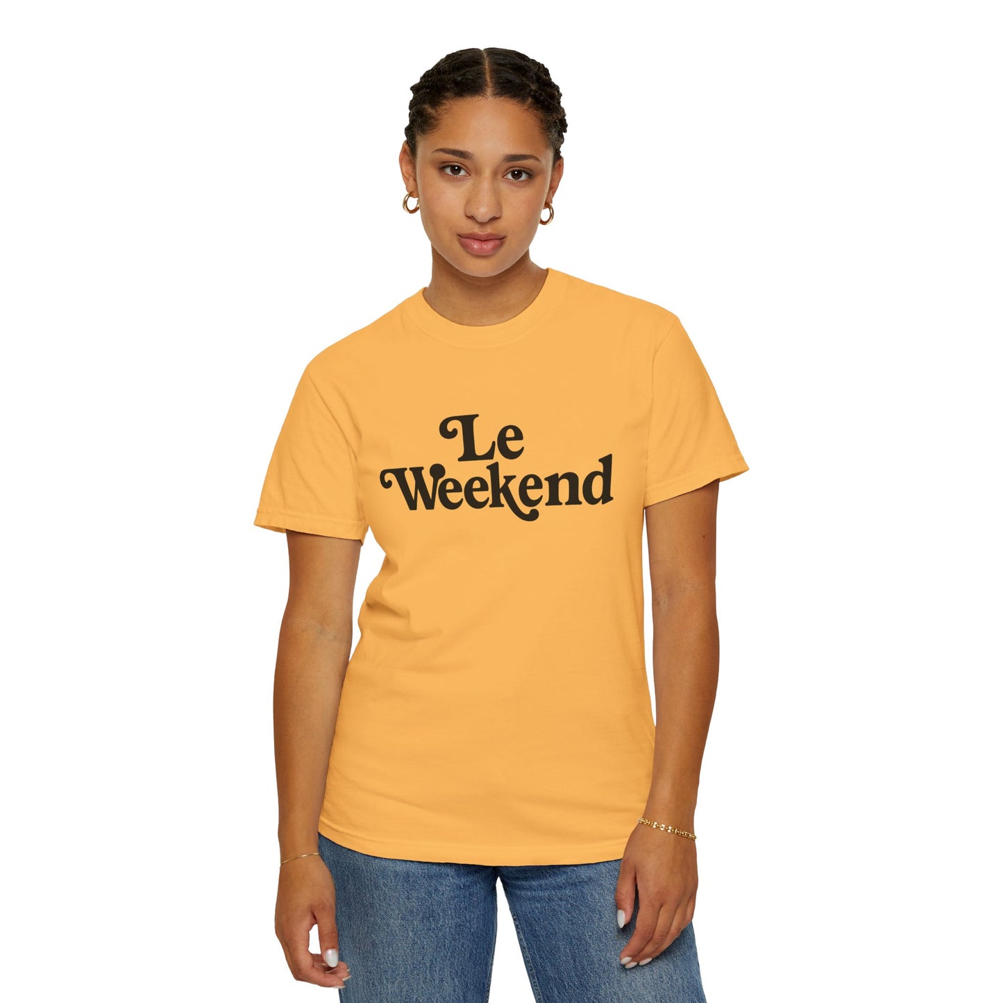 Le Weekend Comfort Colors T-Shirt, Weekend Vibes Tee, Unisex Garment-Dyed Shirt, Bright and Colorful Top, Comfy Weekend Apparel