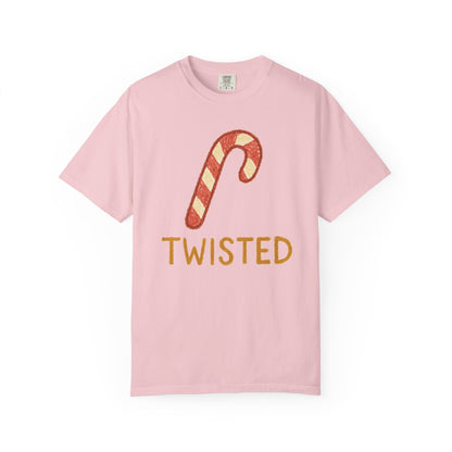 Candy Cane Twist T-shirt | Christmas Comfort Colors garment-dyed T-shirt