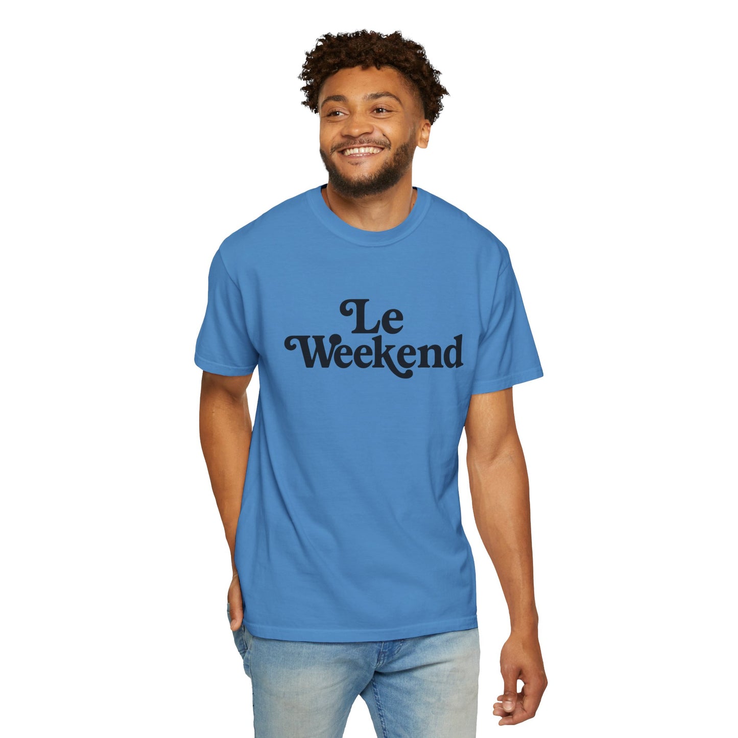 Le Weekend Comfort Colors T-Shirt, Weekend Vibes Tee, Unisex Garment-Dyed Shirt, Bright and Colorful Top, Comfy Weekend Apparel