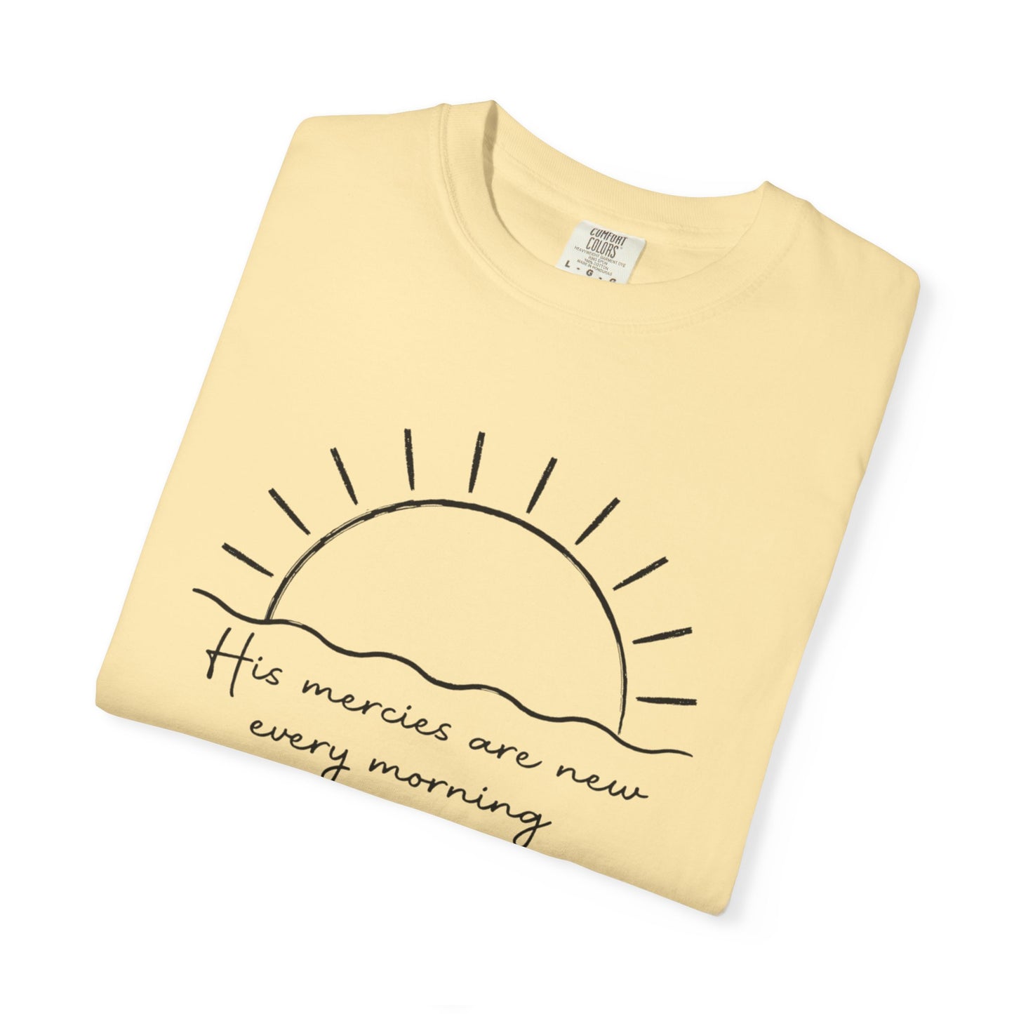 Comfort Colors Tshirt, New Mercies Every Morning Unisex Tee, Christian Apparel, Inspirational Shirt, Soft Garment-Dyed Top, Religious Gift