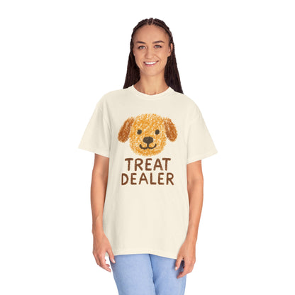 Dog Face "Treat Dealer" T-Shirt | Cute Puppy Illustration Comfort Colors T-shirt