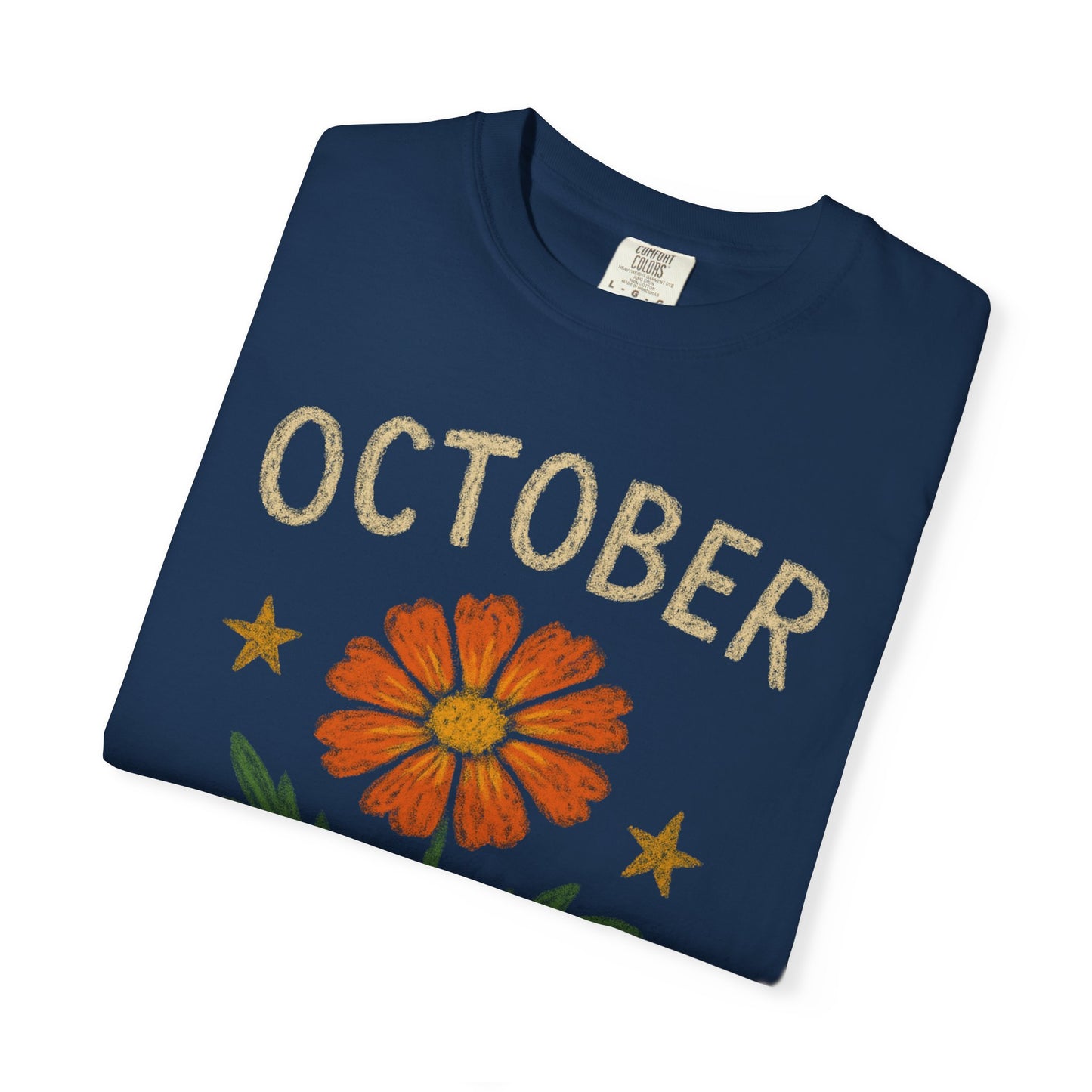October Birth flower Comfort Colors T-shirt