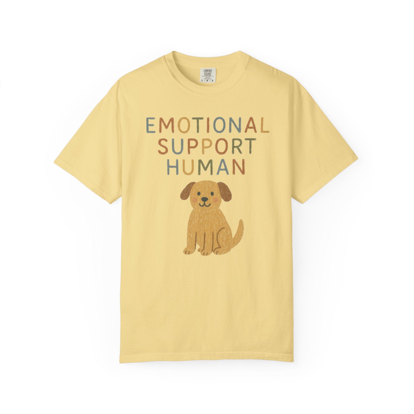 Emotional Support Human dog illustration T-Shirt | Cute Pet Lover Tee Comfort Colors T-shirt