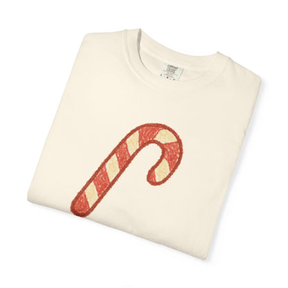 Candy Cane Twist T-shirt | Christmas Comfort Colors garment-dyed T-shirt