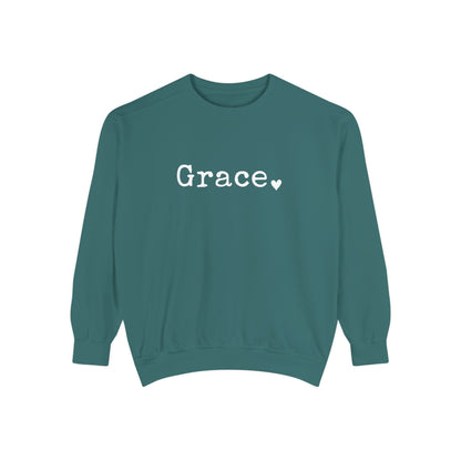 Grace Comfort Colors sweatshirt | name script pullover