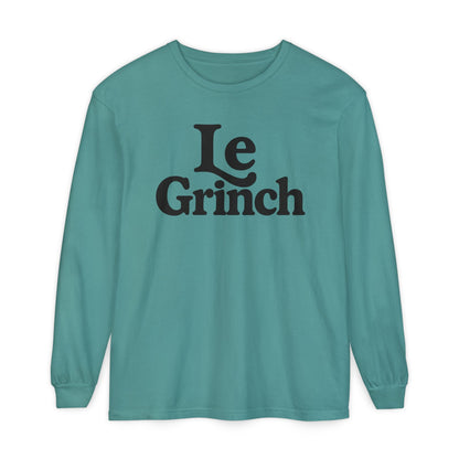 Le Grinch Long Sleeve T-Shirt | Typography Holiday Shirt, Comfort Colors