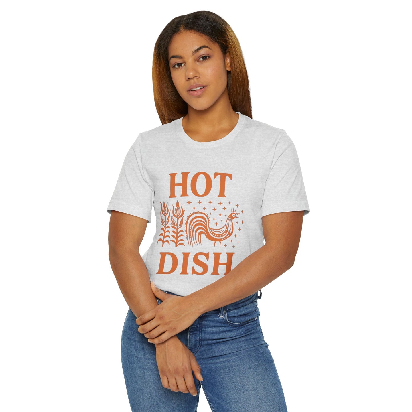 Hot Dish Rooster T-Shirt | Retro Farmhouse Comfort Food Design, Thanksgiving t-shirt Vintage