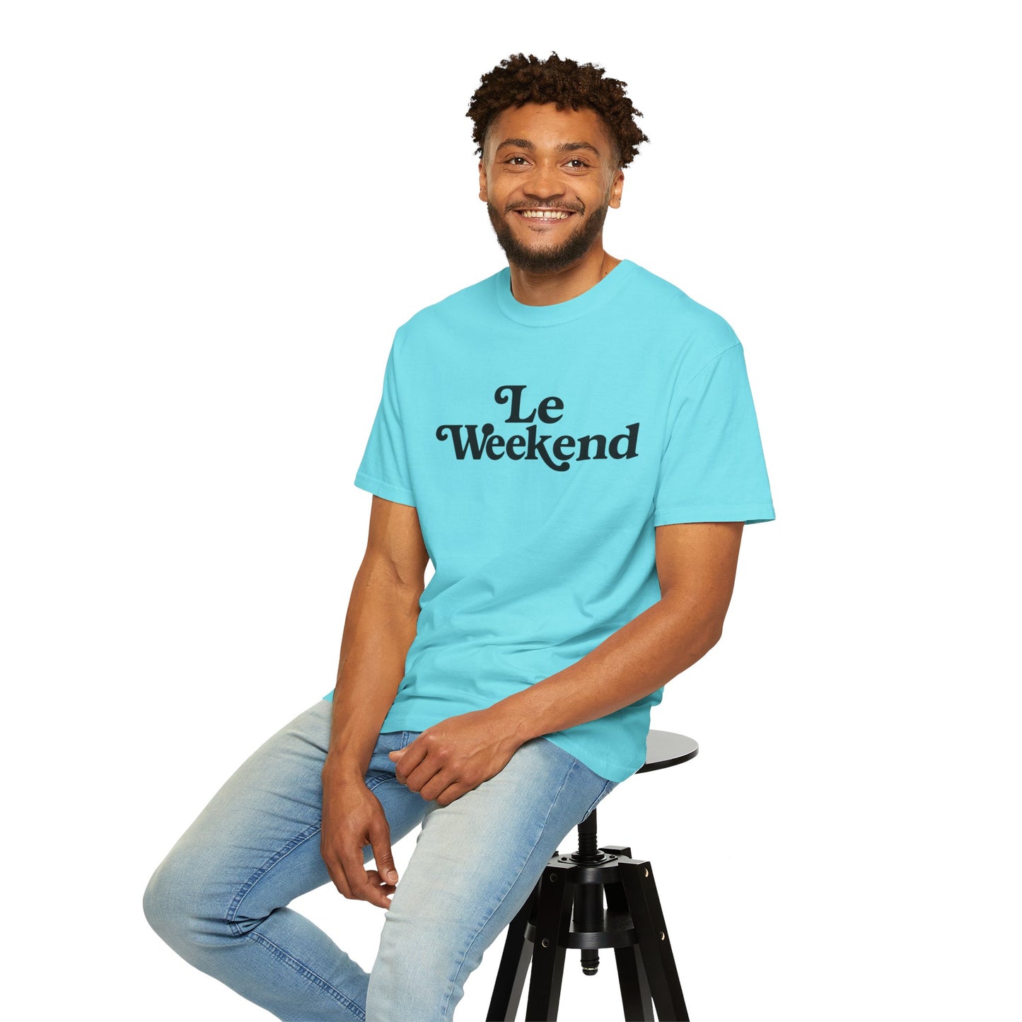 Le Weekend Comfort Colors T-Shirt, Weekend Vibes Tee, Unisex Garment-Dyed Shirt, Bright and Colorful Top, Comfy Weekend Apparel