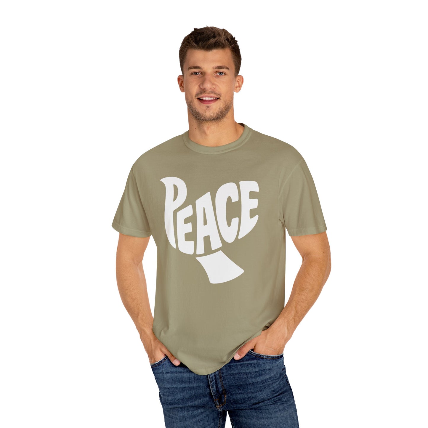 Dove Peace Comfort Colors Tee, Unisex Shirt for Dove Lovers, Peaceful Vibes Tee, Unique Gift for Peace Enthusiasts, Casual Dove Graphic Tee,