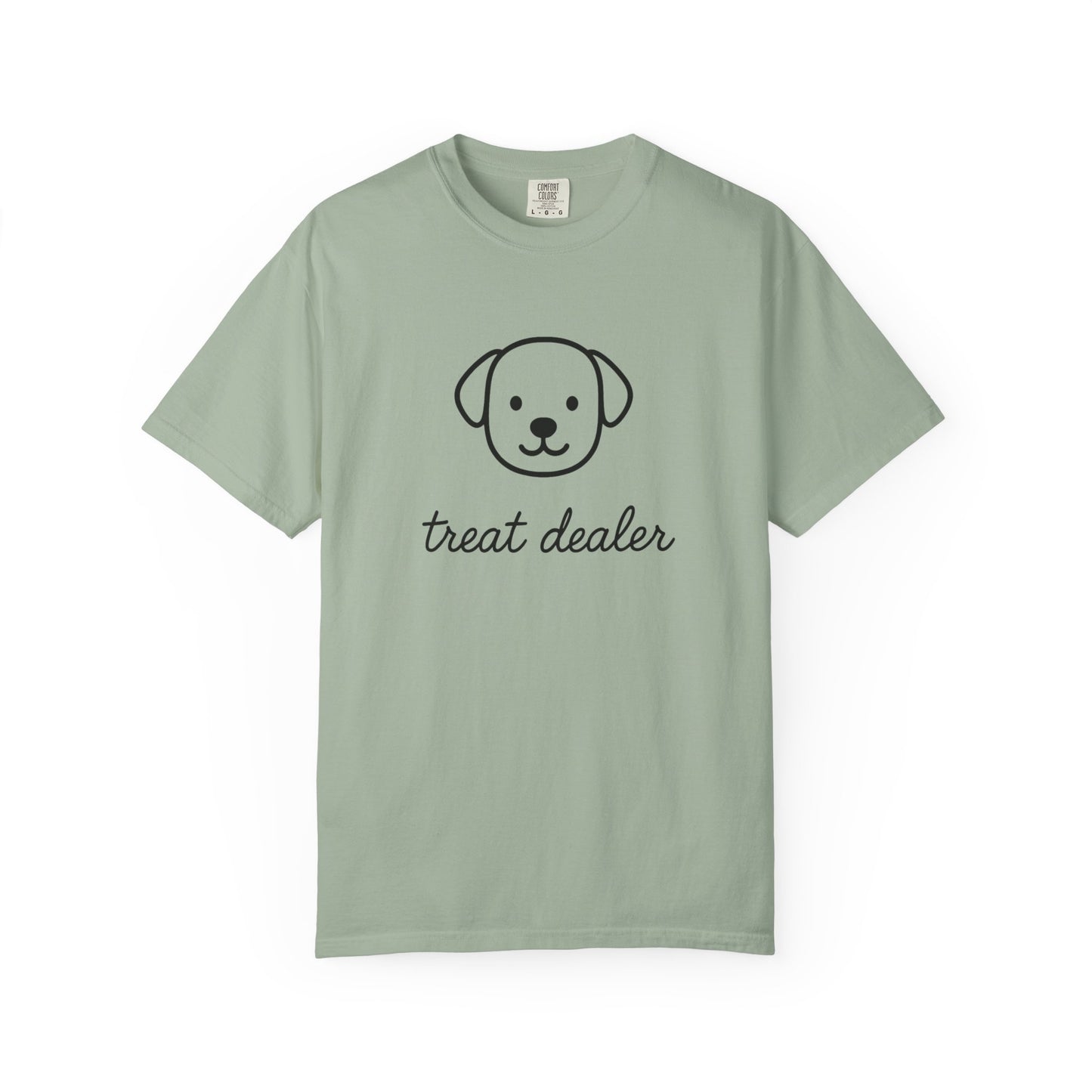 Treat Dealer Comfort Colors Unisex T-shirt, Dog Lover Shirt, Pet Owner Tee, Gift for Dog Mom, Casual Tee, Garment Dyed Tshirt