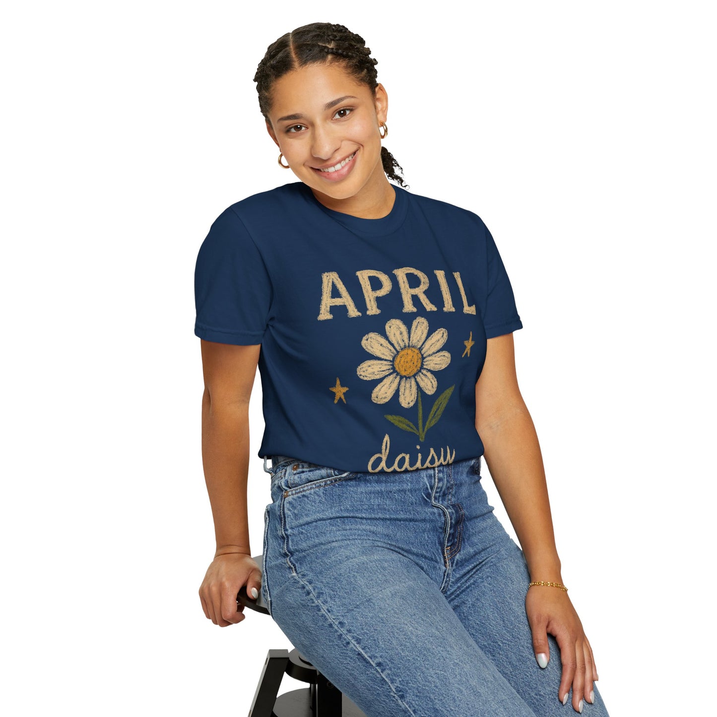April Daisy T-shirt | Birth Month Flower Tee Comfort Colors Tee