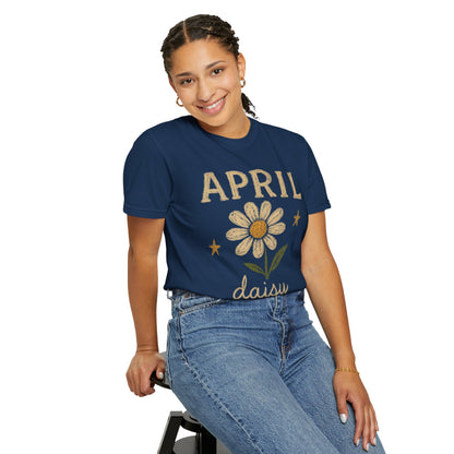 April Daisy T-shirt | Birth Month Flower Tee Comfort Colors Tee