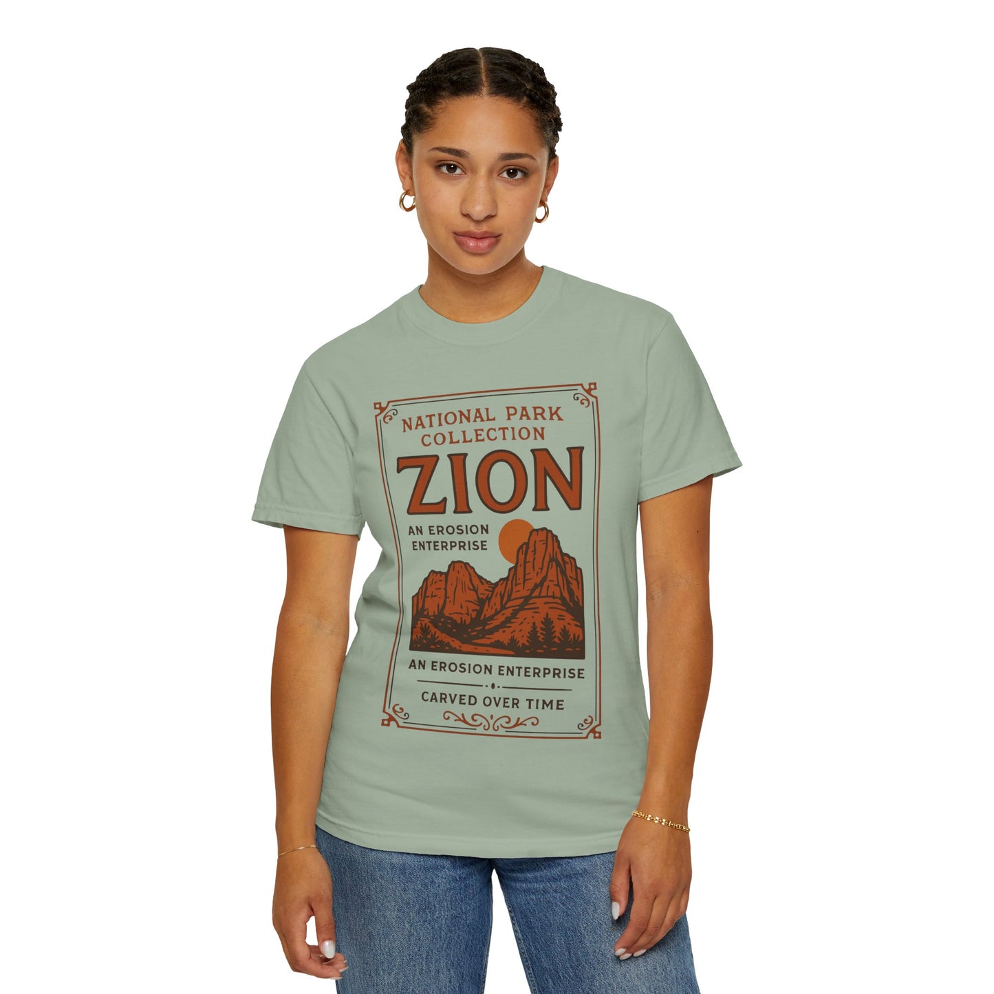 Zion National Park Poster T-Shirt | Canyon Landscape Tee Comfort Colors T-shirt