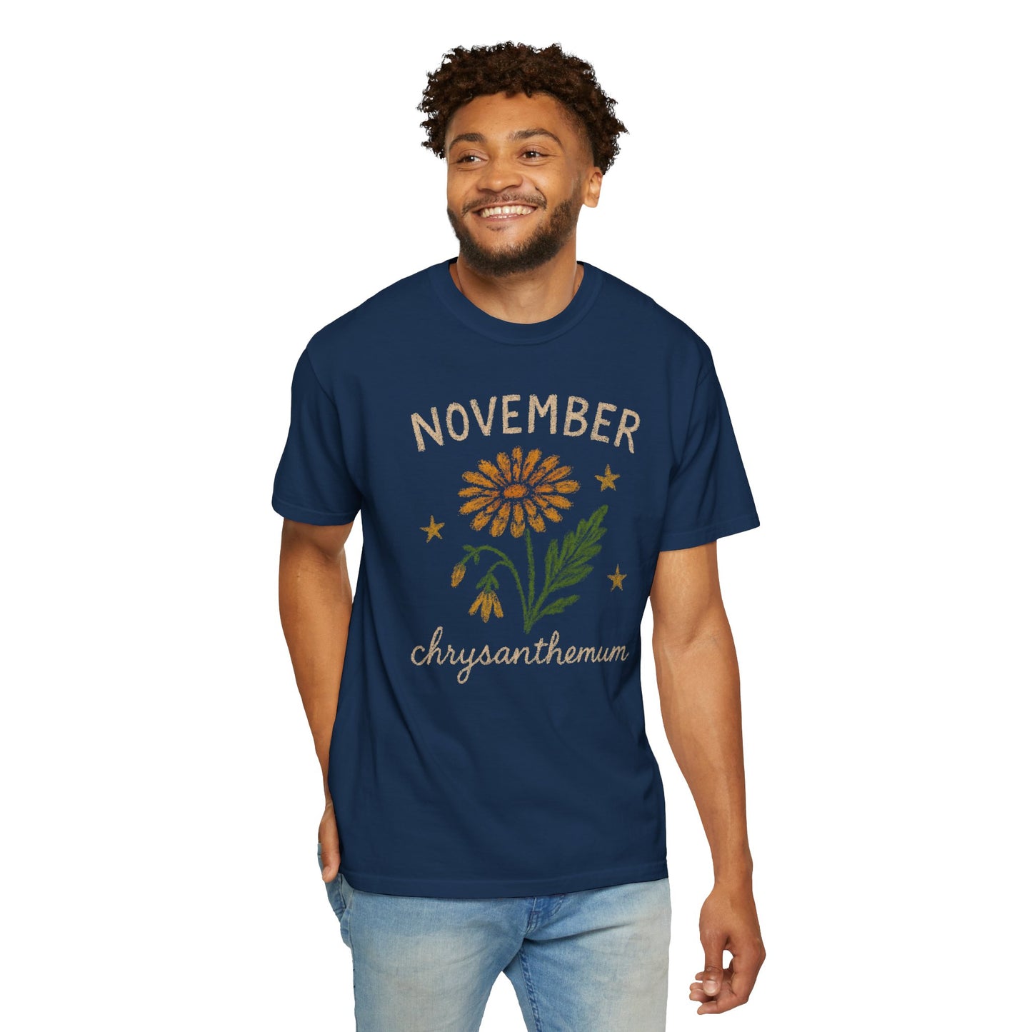 November birth flower Comfort Colors T-shirt