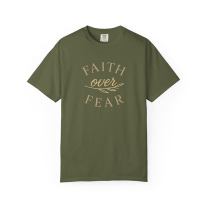 Unisex Garment-Dyed T-shirt, Faith over Fear Comfort Colors t-shirt