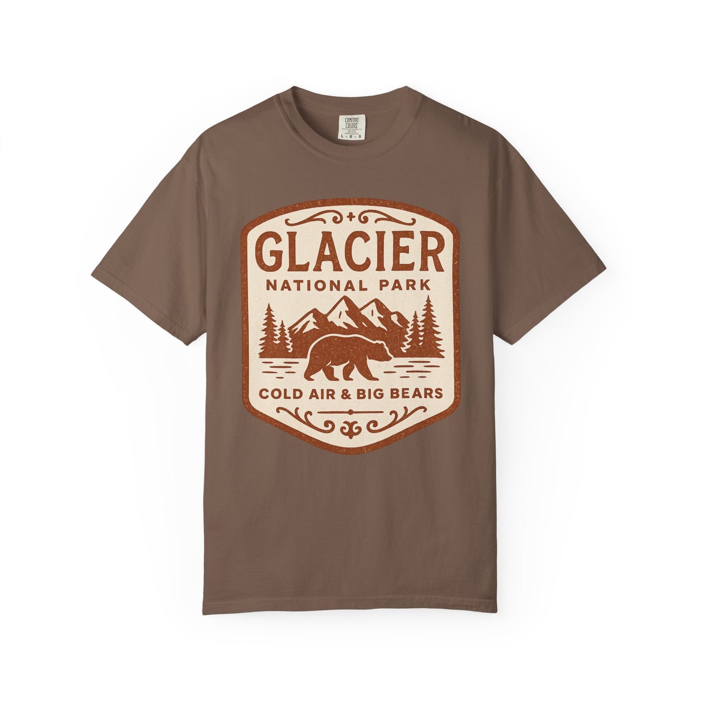 Glacier National Park Comfort Colors T-shirt | Glacier Design, Outdoor Tee