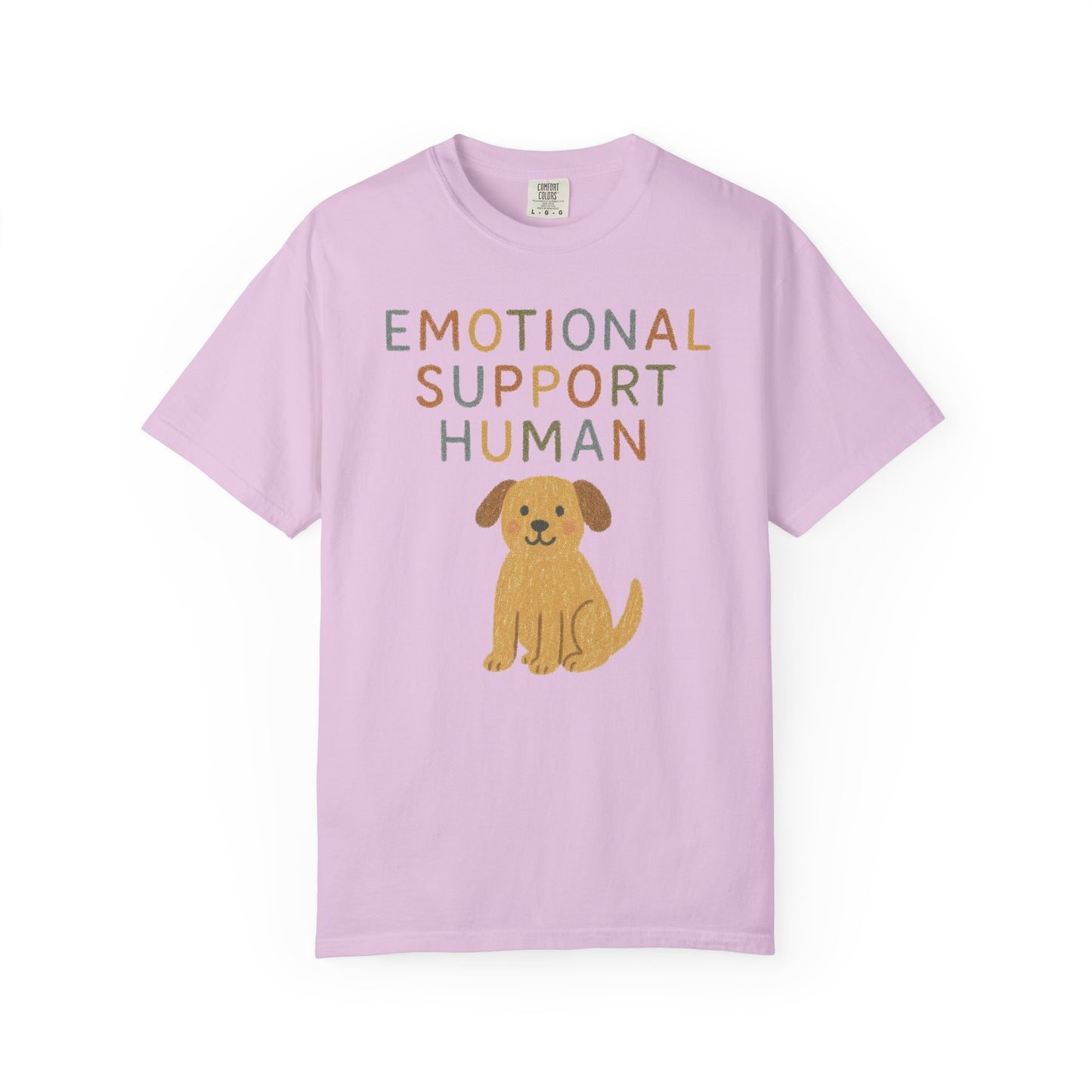Emotional Support Human dog illustration T-Shirt | Cute Pet Lover Tee Comfort Colors T-shirt