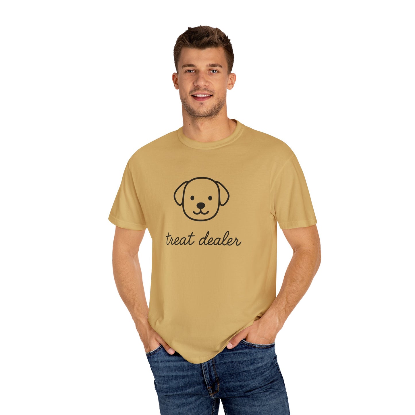 Treat Dealer Comfort Colors Unisex T-shirt, Dog Lover Shirt, Pet Owner Tee, Gift for Dog Mom, Casual Tee, Garment Dyed Tshirt