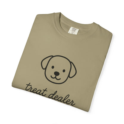 Treat Dealer Comfort Colors Unisex T-shirt, Dog Lover Shirt, Pet Owner Tee, Gift for Dog Mom, Casual Tee, Garment Dyed Tshirt