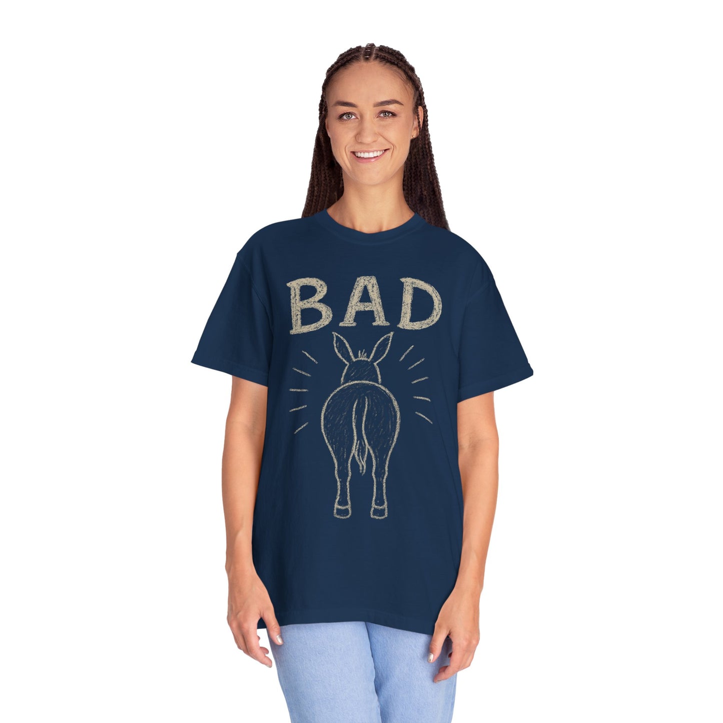 Bad Donkey Comfort Colors T-shirt, Funny Graphic Tee, Unisex Shirt, Trendy Top, Gift for Animal Lovers, Casual Tee