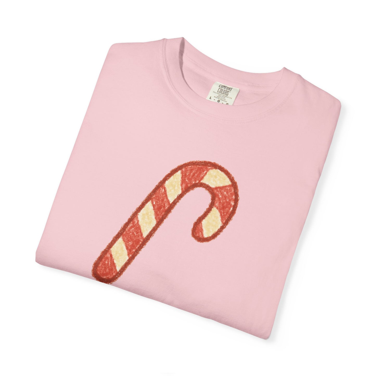 Candy Cane Twist T-shirt | Christmas Comfort Colors garment-dyed T-shirt
