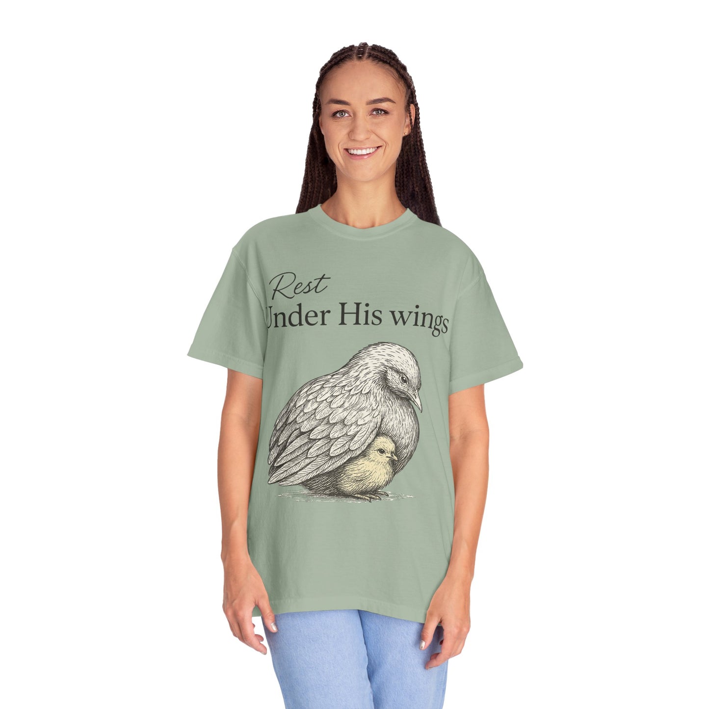Under His Wings, Faith Comfort Colors T-shirt